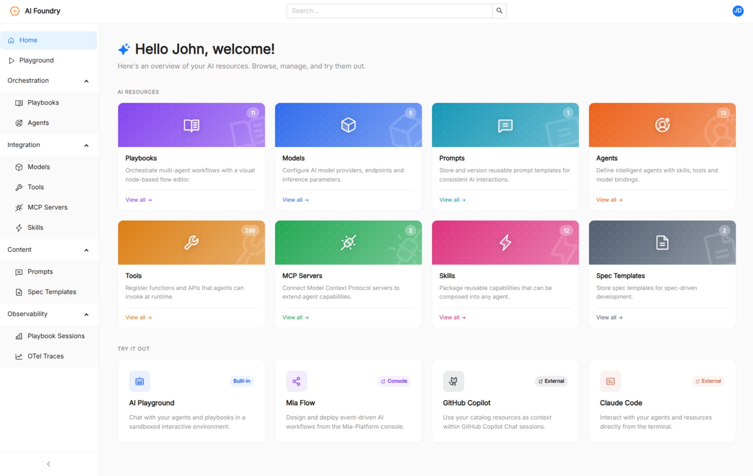 AI Foundry Home Page