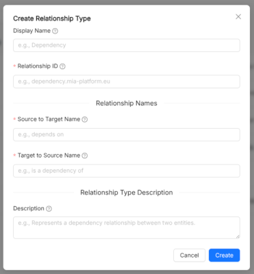 Catalog Administration Relationship Type Creation