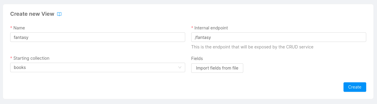 create view form