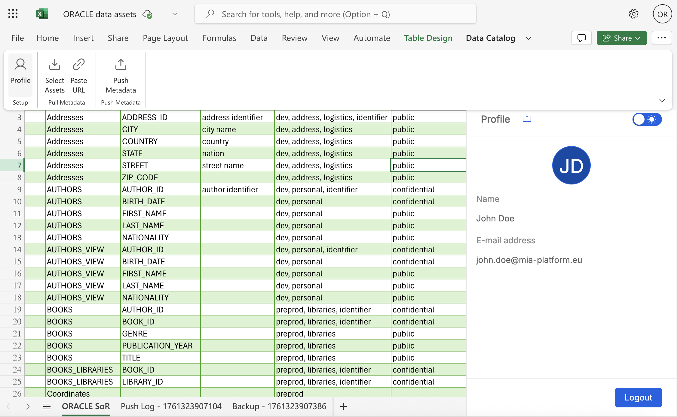 Excel Add in Menu