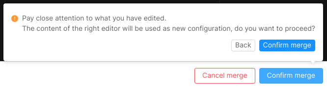 Merge Confirmation