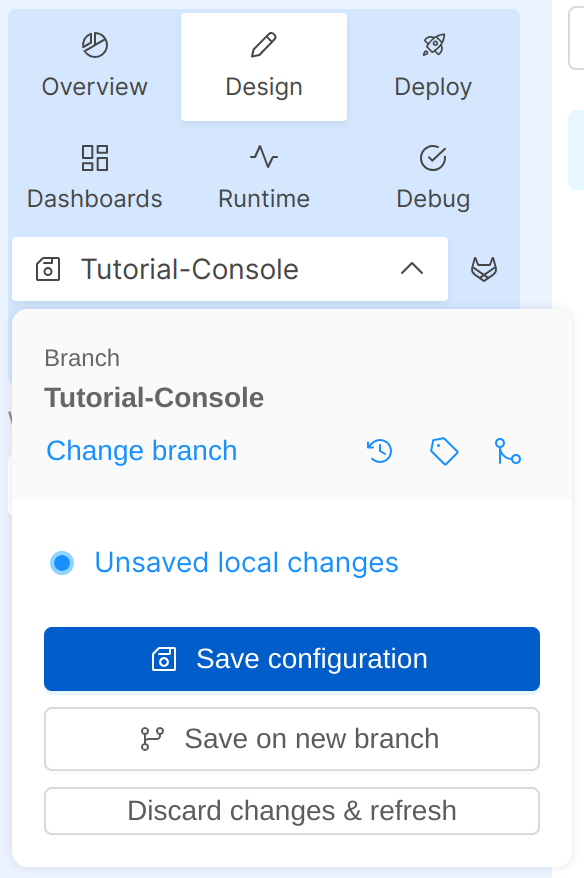 Unsaved changes