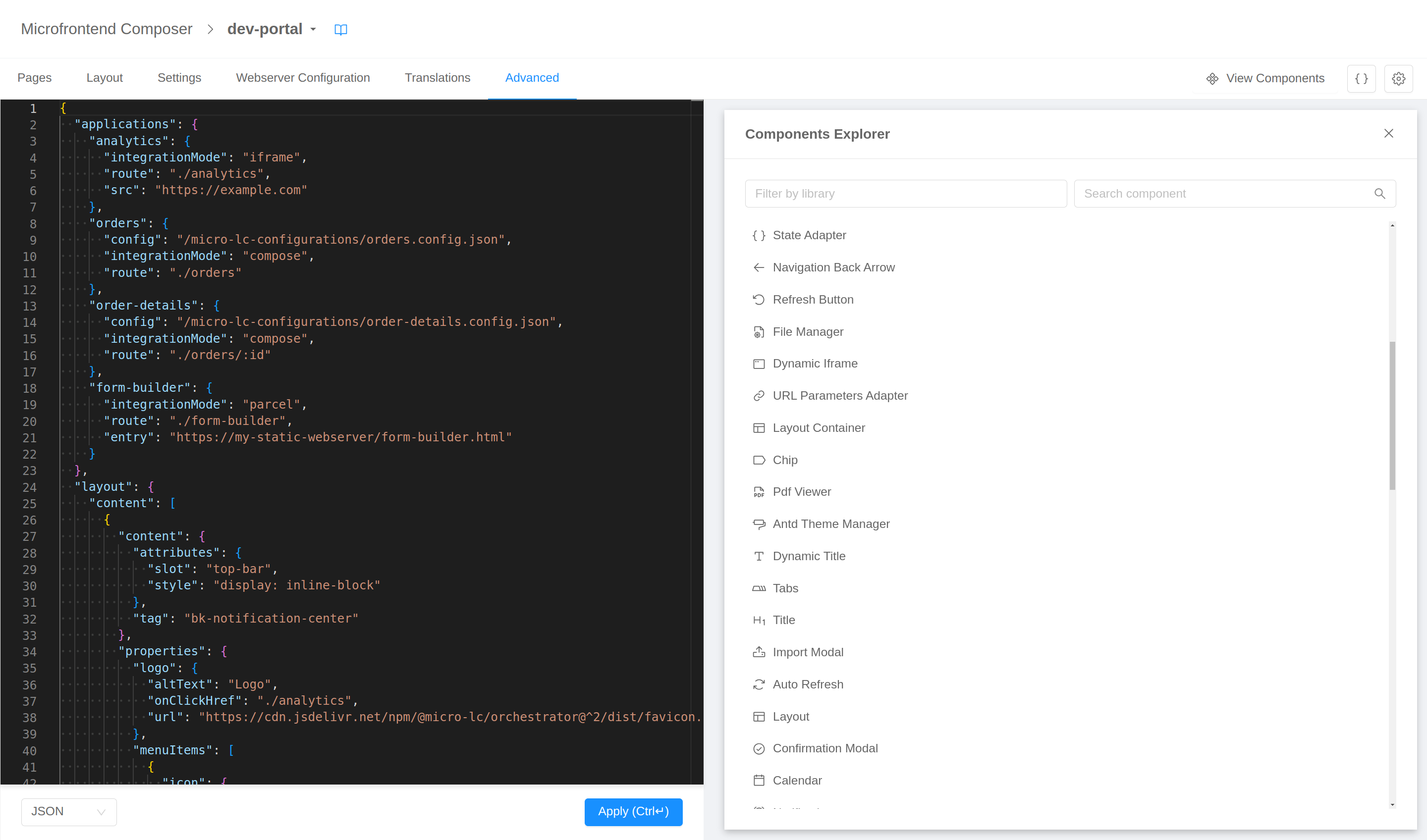 Components Explorer